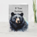 Search for black bear birthday cards Wildlife