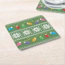 Search for ugly christmas sweater coasters Festive