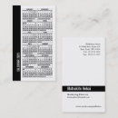 Search for calendar business cards 2025