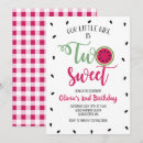 Search for watermelon 2nd birthday invitations Summer