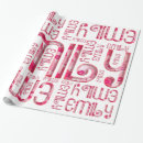 Search for love kiss wrapping paper Typography
