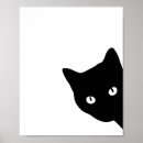 Search for cat silhouette posters Black