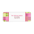 Search for pink gingham return address labels Baby shower