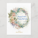 Search for happy easter spring floral postcards watercolor