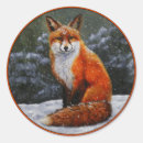 Search for fox in snow stickers Wild animals
