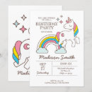 Search for pink and blue birthday invitations Unicorn