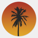 Search for palm tree silhouette stickers Sunset