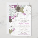 Search for purple floral bridal shower invitations Pretty