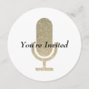 Search for microphone birthday invitations Music