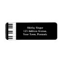 Search for musician return address labels Black