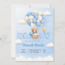 Search for stylish baby boy shower invitations Baby blue white green