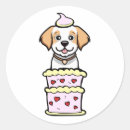 Search for funny animal birthday stickers Puppy