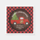 Search for red truck christmas napkins Vintage