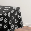 Search for dog tablecloths Black and white