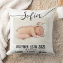 Search for birth stats cushions New baby girl