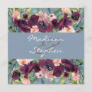 Search for dusty blue and burgundy wedding invitations Watercolor