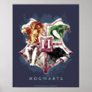 Search for hogwarts house crest posters Watercolor