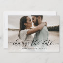 Search for change of date wedding announcement cards Typography