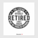 Search for pension stickers Retiree
