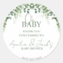 Search for thank you shower stickers Eucalyptus