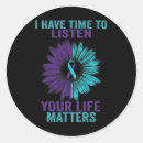 Search for black awareness ribbon stickers Mental disorder