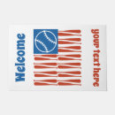 Search for baseball doormats Red white and blue