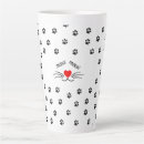 Search for red and white cat mugs Meow