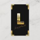 Search for initial l business cards Black