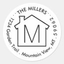 Search for circle monogram return address labels Modern minimalist