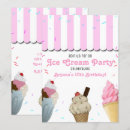 Search for ice cream parlour invitations Watercolor