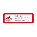 Search for red white stripes return address labels Holly leaves