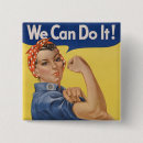 Search for girl power badges Rosie the riveter