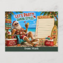 Search for beach santa claus postcards Party