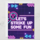 Search for strike bowling invitations Neon