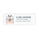 Search for bunnies return address labels Flowers