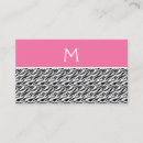 Search for pink zebra business cards Girly