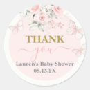 Search for butterfly thank you tag stickers Pink
