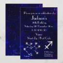 Search for sagittarius birthday invitations Blue
