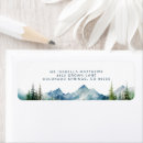 Search for blue mountain return address labels Watercolor