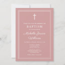 Search for pink christening invitations Simple