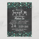 Search for confetti sweet 16 invitations Cute