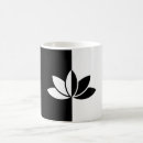 Search for white lotus flower mugs Black and white
