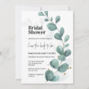 Search for watercolor eucalyptus bridal shower invitations Sage green
