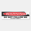 Search for warned bumper stickers All