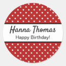 Search for red and white polka dot stickers For kids