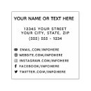 Search for social media rubber stamps Return address