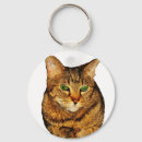 Search for green eyes key rings Tabby cat