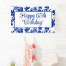 Search for 65th birthday banners Blue