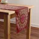 Search for gold and red table runners Pattern