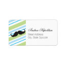 Search for mustache return address labels Blue